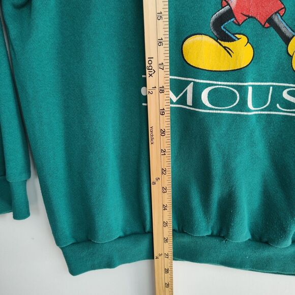 VTG Mickey Unlimited Mickey Mouse Print Pullover Sweatshirt Women's XL Green - Picture 5 of 12